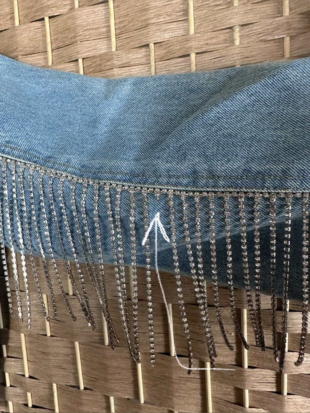 Free People Comet Denim Bomber Jacket - Size XS - Picture 6 of 9